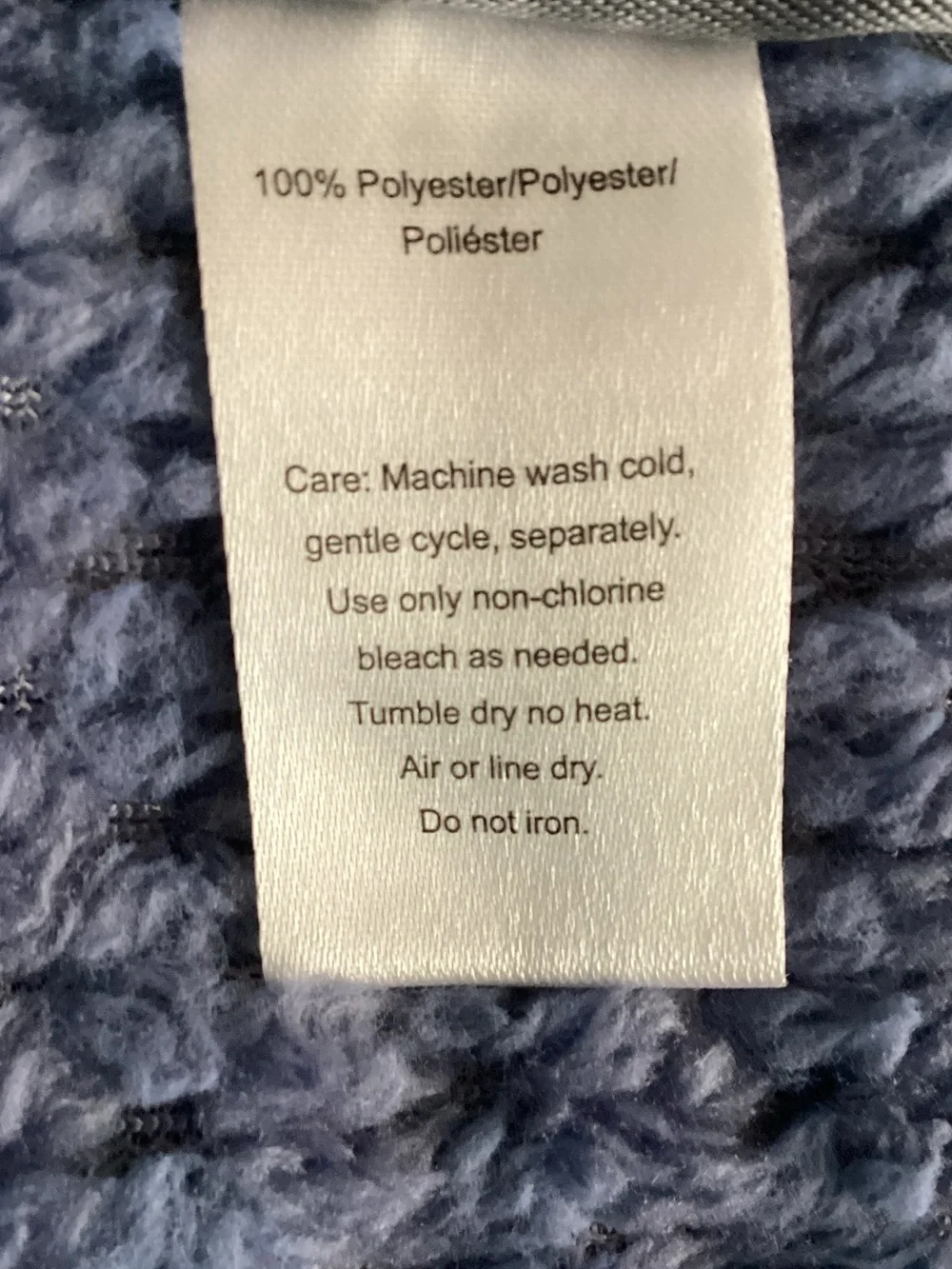 Berkshire Blue Textured Velvet Loft Blanket
